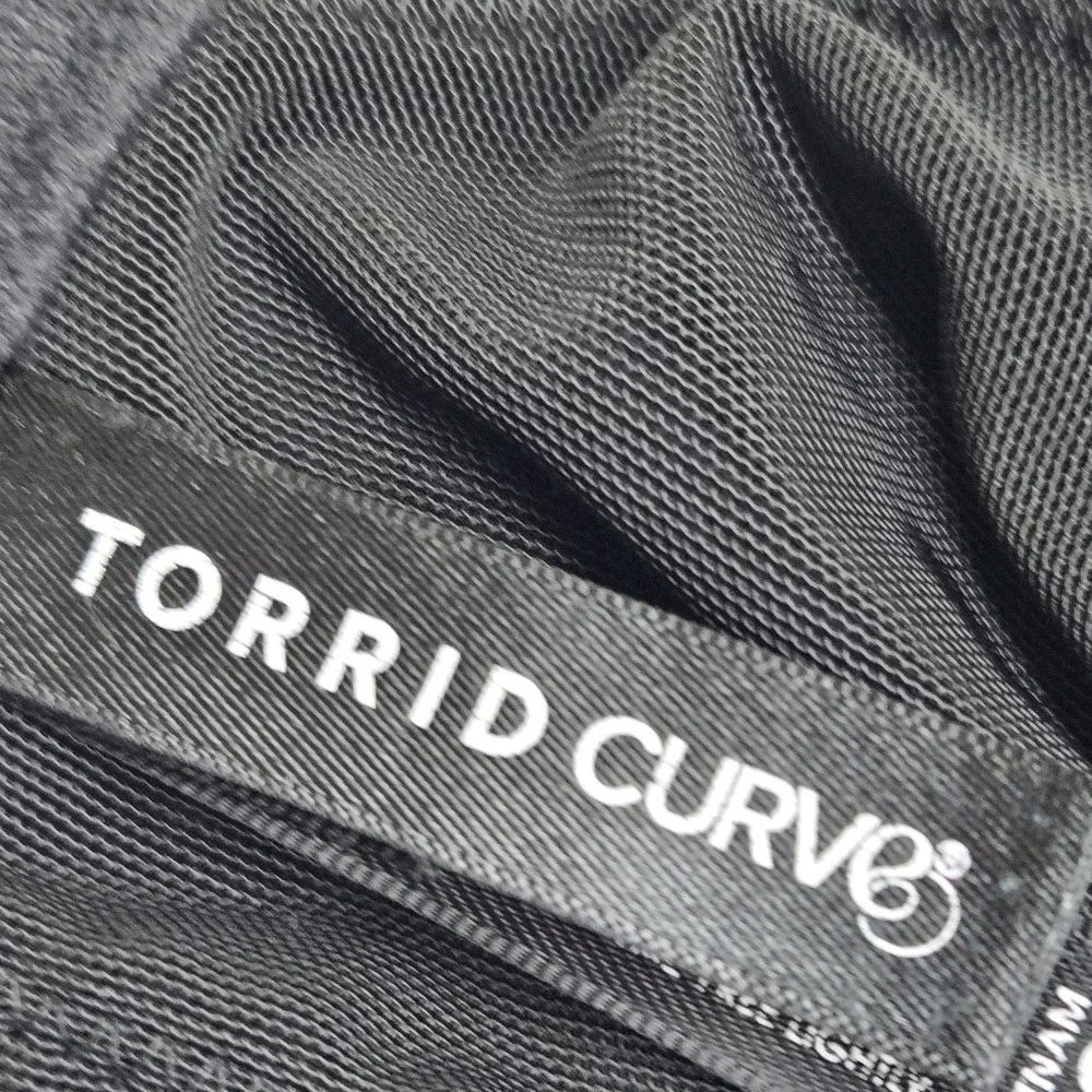Torrid Curve Women Bra 42DDD Black Nursing Wireless Lace Lightly Lined